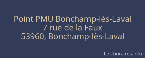Point PMU Bonchamp-lès-Laval