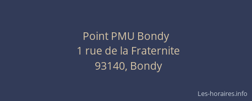 Point PMU Bondy