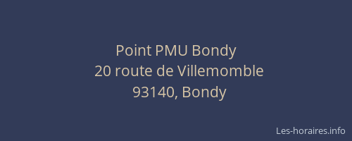 Point PMU Bondy