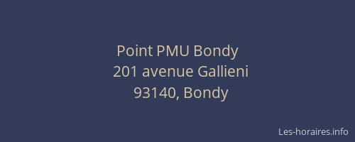 Point PMU Bondy