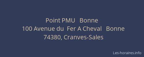 Point PMU   Bonne