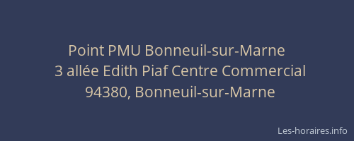 Point PMU Bonneuil-sur-Marne