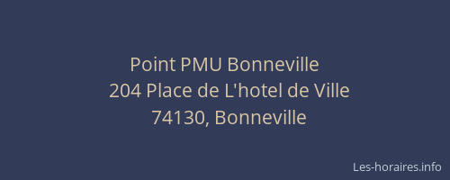 Point PMU Bonneville