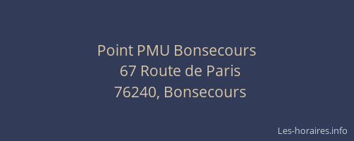 Point PMU Bonsecours
