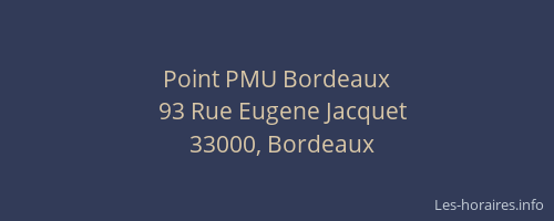 Point PMU Bordeaux
