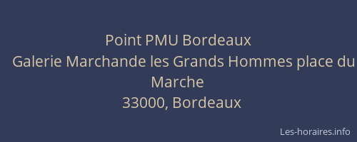 Point PMU Bordeaux