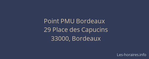 Point PMU Bordeaux