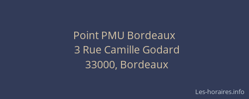 Point PMU Bordeaux