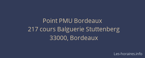 Point PMU Bordeaux