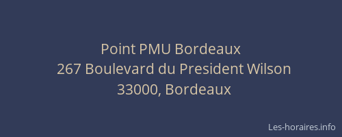 Point PMU Bordeaux