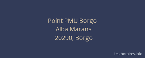 Point PMU Borgo
