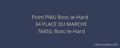Point PMU Bosc-le-Hard