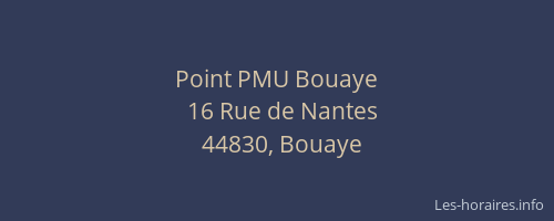 Point PMU Bouaye