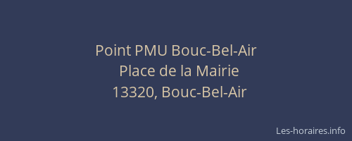 Point PMU Bouc-Bel-Air