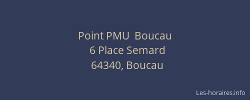 Point PMU  Boucau