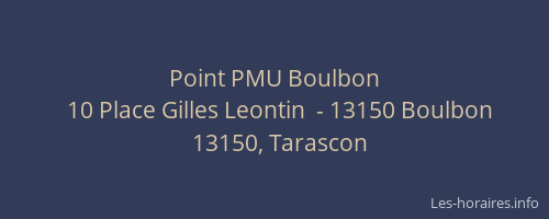 Point PMU Boulbon
