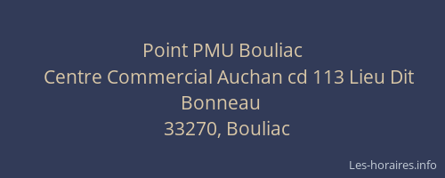 Point PMU Bouliac