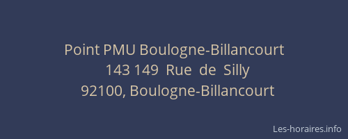 Point PMU Boulogne-Billancourt