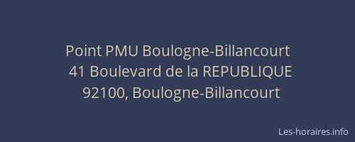Point PMU Boulogne-Billancourt