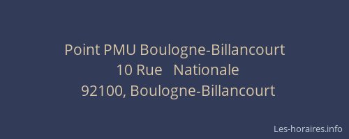 Point PMU Boulogne-Billancourt