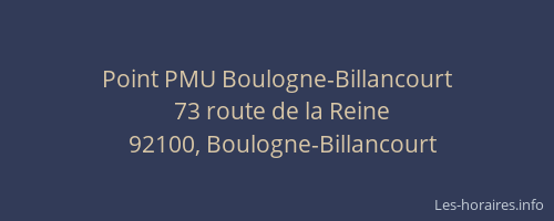Point PMU Boulogne-Billancourt