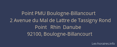 Point PMU Boulogne-Billancourt