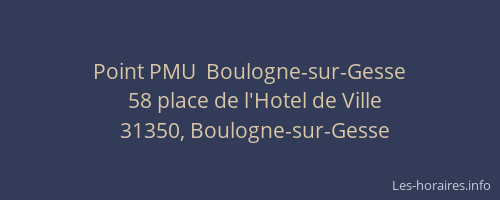 Point PMU  Boulogne-sur-Gesse