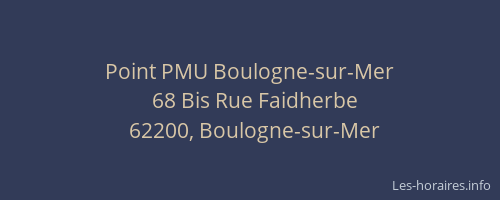 Point PMU Boulogne-sur-Mer