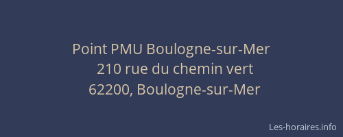 Point PMU Boulogne-sur-Mer