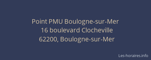 Point PMU Boulogne-sur-Mer