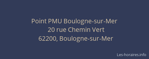 Point PMU Boulogne-sur-Mer