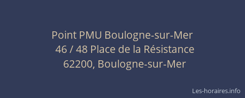 Point PMU Boulogne-sur-Mer