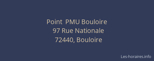 Point  PMU Bouloire