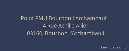 Point PMU Bourbon-l'Archambault