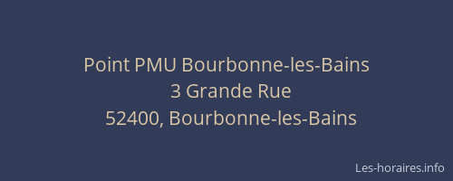 Point PMU Bourbonne-les-Bains
