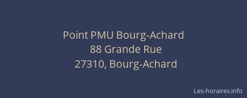 Point PMU Bourg-Achard