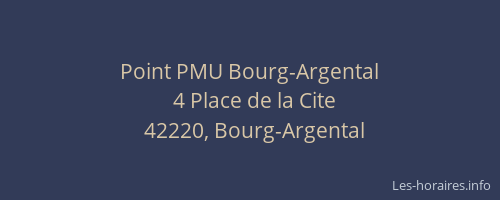 Point PMU Bourg-Argental