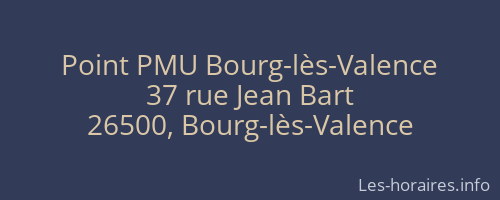 Point PMU Bourg-lès-Valence