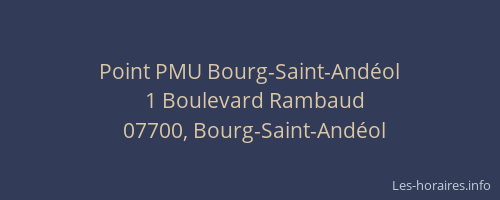 Point PMU Bourg-Saint-Andéol