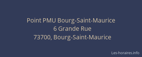 Point PMU Bourg-Saint-Maurice