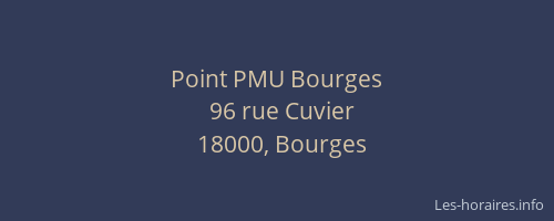Point PMU Bourges