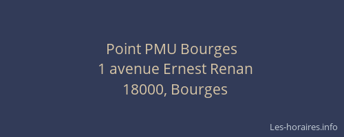 Point PMU Bourges