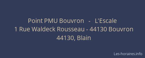 Point PMU Bouvron   -   L'Escale