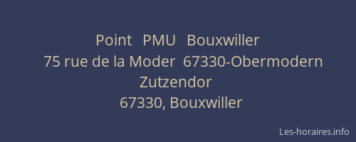 Point   PMU   Bouxwiller