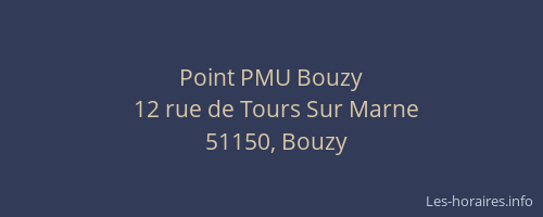 Point PMU Bouzy