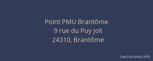Point PMU Brant&ocirc;me