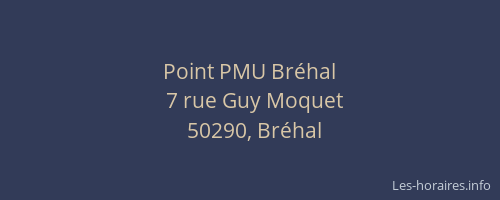 Point PMU Br&eacute;hal