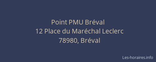 Point PMU Bréval