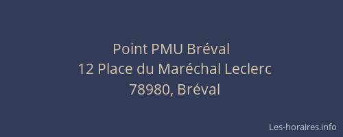 Point PMU Br&eacute;val