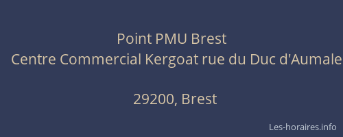 Point PMU Brest